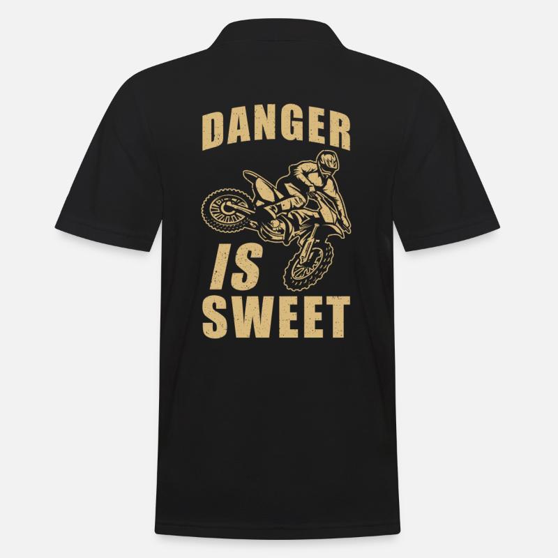 Motocross - Männer Poloshirt - Schwarz