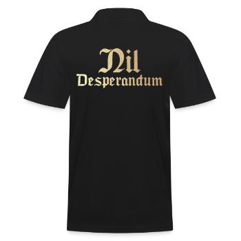 Nil Desperandum - Männer Poloshirt - Schwarz - Hinten - Kai (181cm)