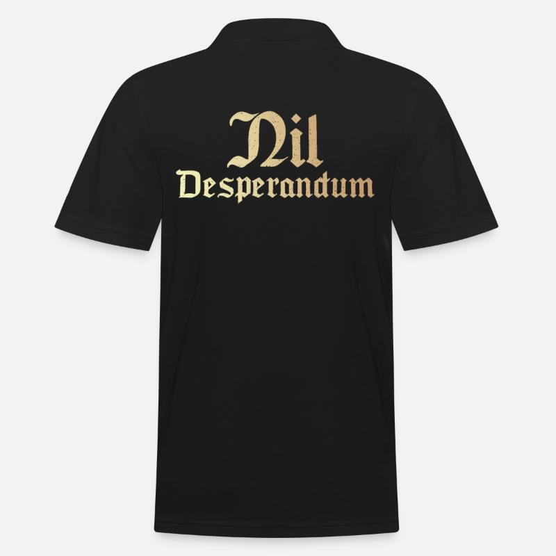 Nil Desperandum - Männer Poloshirt - Schwarz