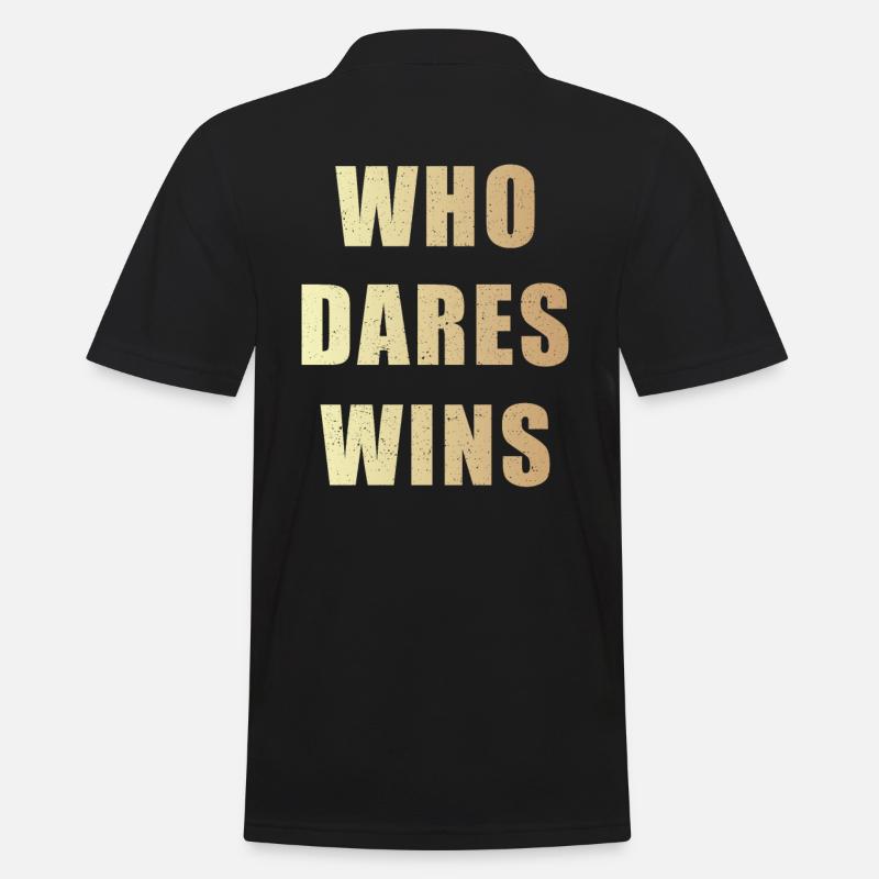 Who dares wins - Männer Poloshirt - Schwarz