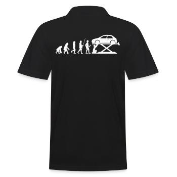 Car mechanic Evoulution - Men's Polo Shirt - black - Back - Kai (181cm)