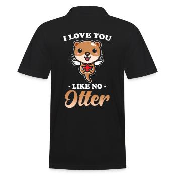 Otter - Männer Poloshirt - Schwarz - Hinten - Kai (181cm)