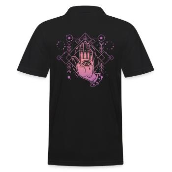 Géométrie sacrée du Tarot à la Main - Polo Homme - noir - Dos - Kai (181cm)