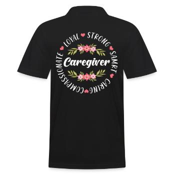 Pfleger geschenk. - Männer Poloshirt - Schwarz - Hinten - Kai (181cm)