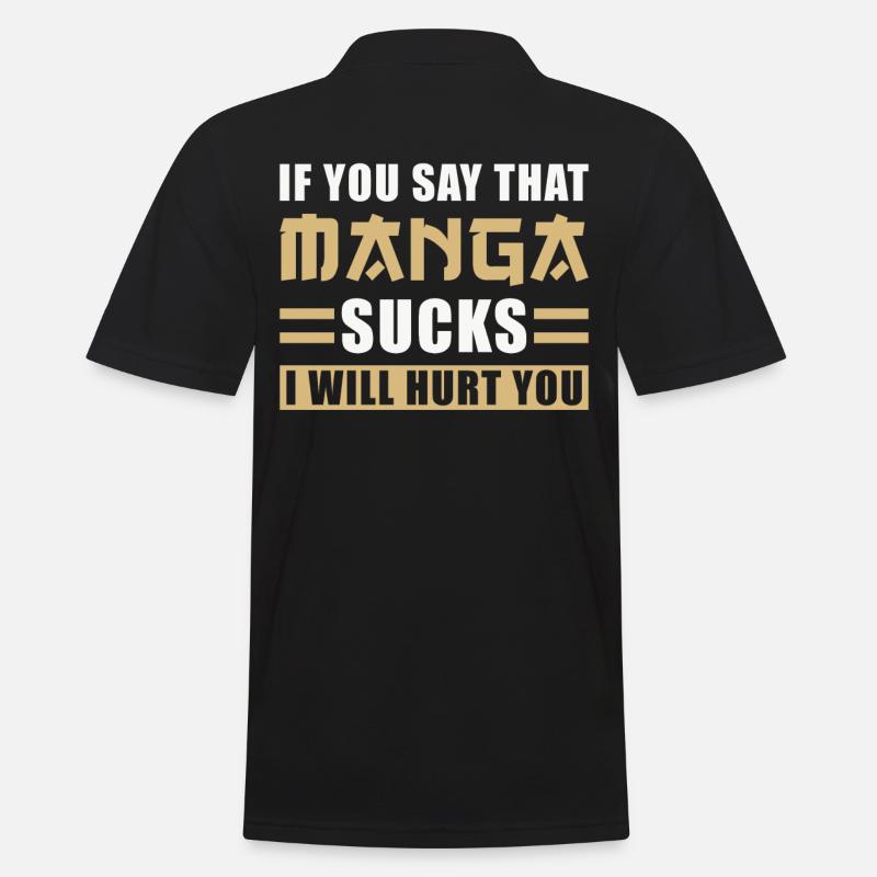 Manga - Men's Polo Shirt - black