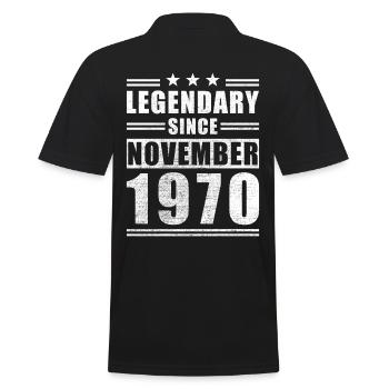 Légendaire depuis novembre 1970 - Polo Homme - noir - Dos - Kai (181cm)