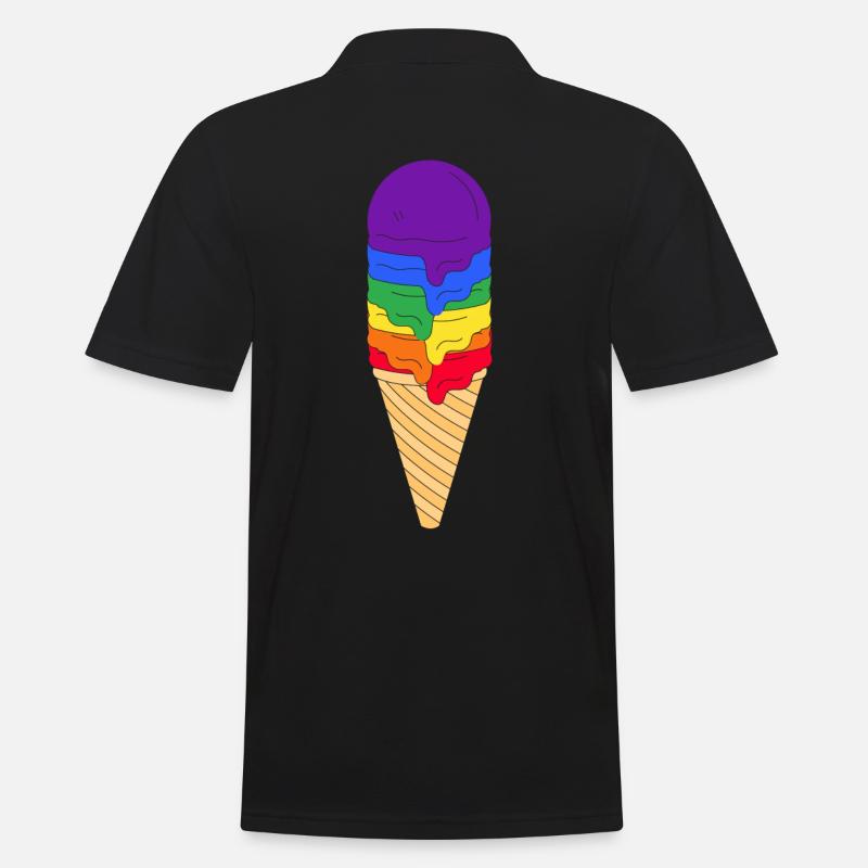 LGBTQ Eis - Männer Poloshirt - Schwarz