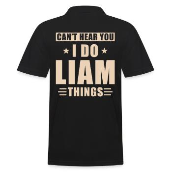 Liam things - Men's Polo Shirt - black - Back - Kai (181cm)