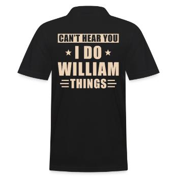William things - Men's Polo Shirt - black - Back - Kai (181cm)