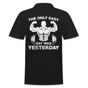 Bodybuilder - Men's Polo Shirt - black - Back - Kai (181cm)
