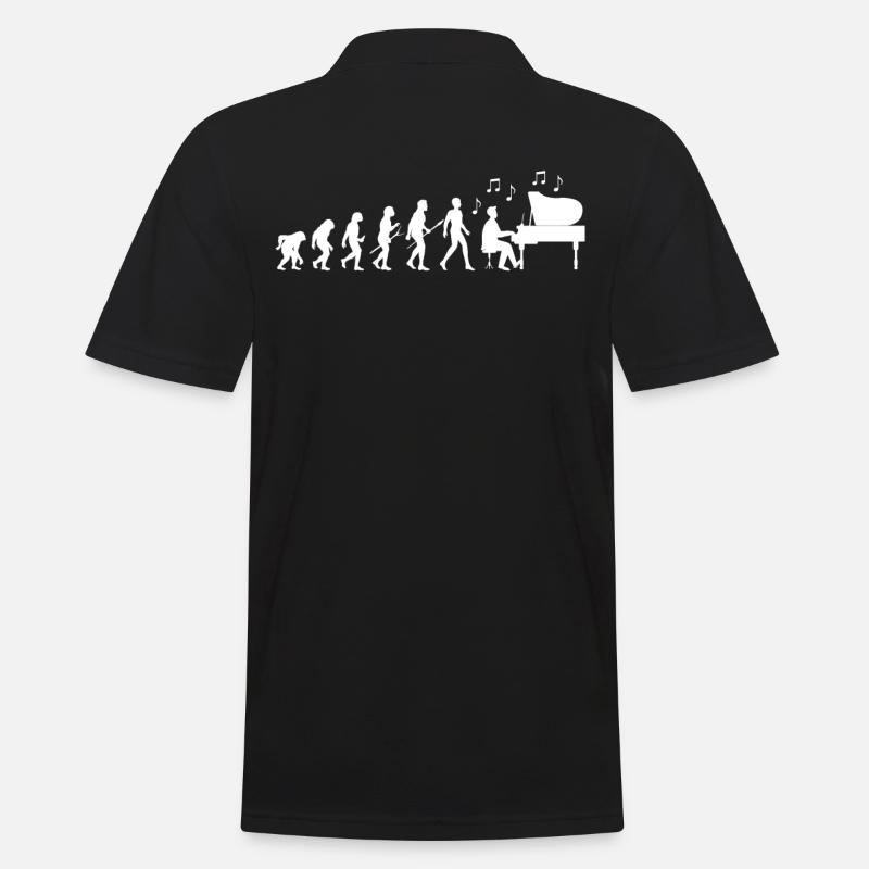 Pianist Evolution - Männer Poloshirt - Schwarz