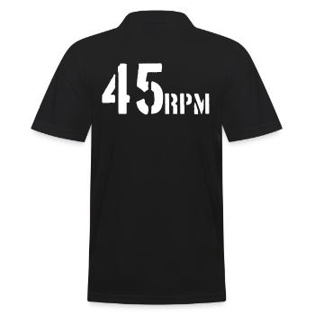 45 RPM Vinyl - Männer Poloshirt - Schwarz - Hinten - Kai (181cm)