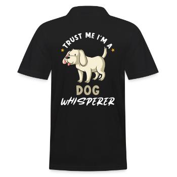 Hund - Trust me Im a Dog Whisperer - Men's Polo Shirt - black - Back - Kai (181cm)