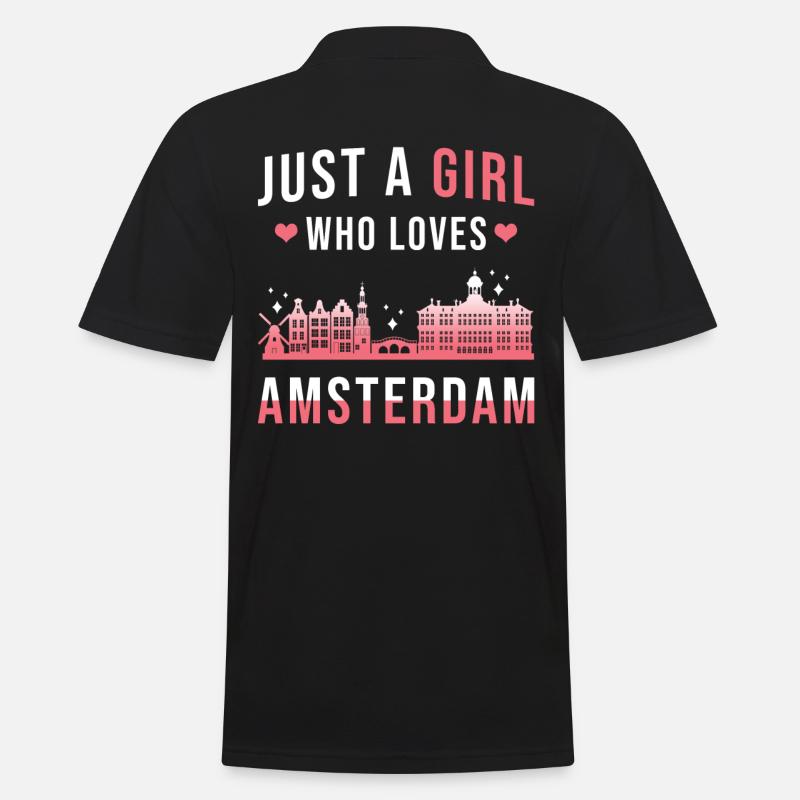 Amsterdam - Männer Poloshirt - Schwarz