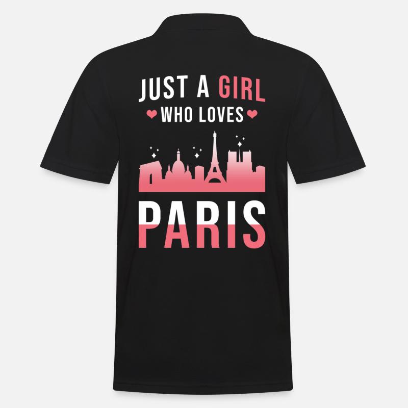 Paris - Männer Poloshirt - Schwarz