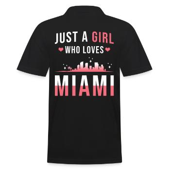 Miami - Männer Poloshirt - Schwarz - Hinten - Kai (181cm)
