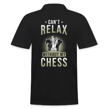 Schach Geschenk - Männer Poloshirt - Schwarz - Hinten - Kai (181cm)