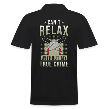 True Crime - Men's Polo Shirt - black - Back - Kai (181cm)