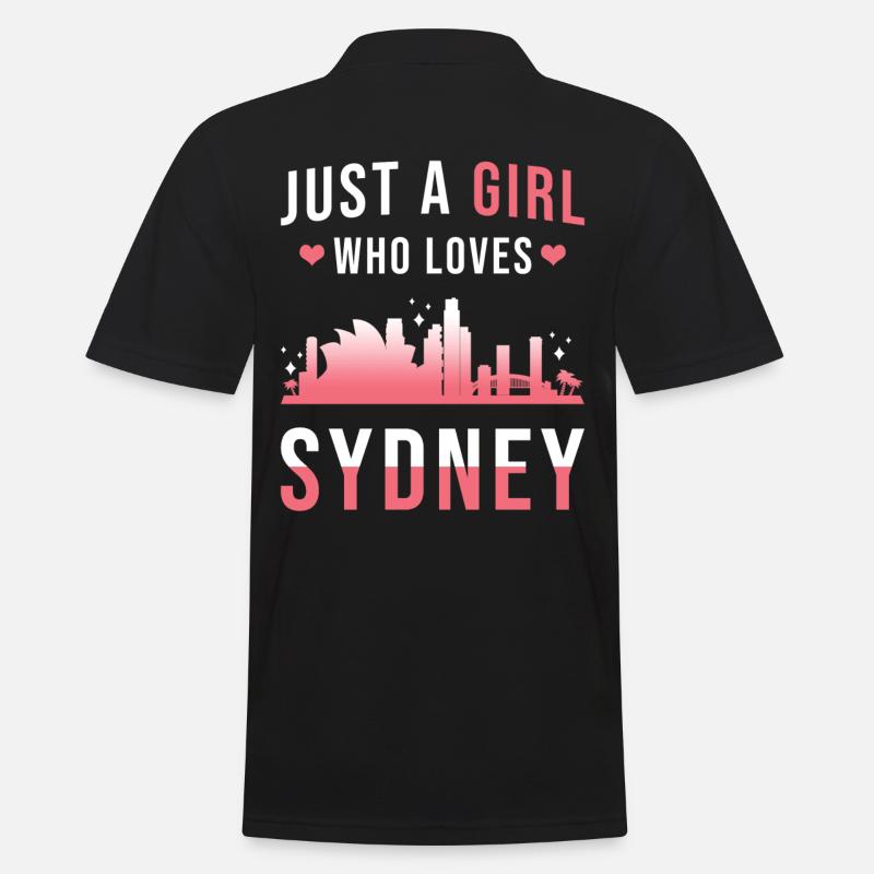 Sydney - Männer Poloshirt - Schwarz