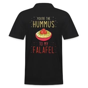 Falafel Hummus - Men's Polo Shirt - black - Back - Kai (181cm)