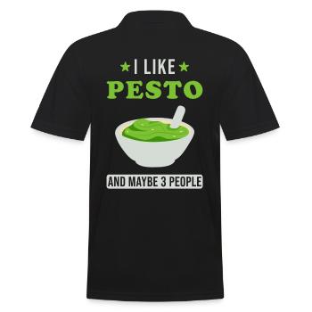 Pesto - Männer Poloshirt - Schwarz - Hinten - Kai (181cm)