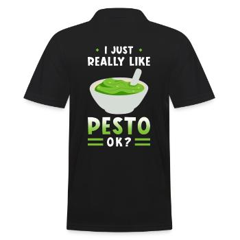 Pesto - Männer Poloshirt - Schwarz - Hinten - Kai (181cm)