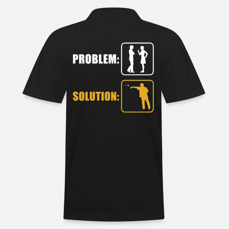 Dart - Männer Poloshirt - Schwarz