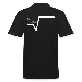 Math Root - Men's Polo Shirt - black - Back - Kai (181cm)