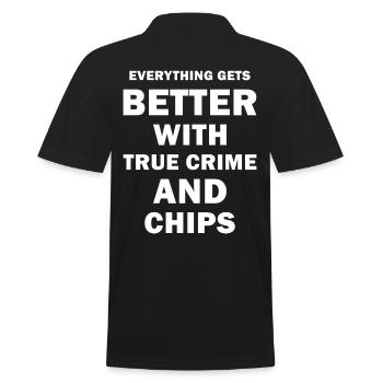 True Crime - Männer Poloshirt - Schwarz - Hinten - Kai (181cm)