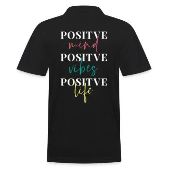 Dicton de la pensée positive - Polo Homme - noir - Dos - Kai (181cm)