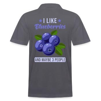 Blaubeeren - Männer Poloshirt - Anthrazit - Hinten - Nico (186cm)