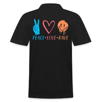 Rave - Men's Polo Shirt - black - Back - Kai (181cm)