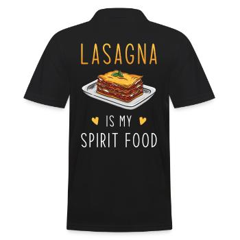 Nourriture préférée des lasagnes - Polo Homme - noir - Dos - Kai (181cm)