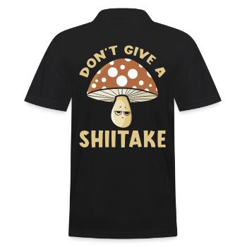 Jeu de mots aux champignons Shiitake - Polo Homme - noir - Dos - Kai (181cm)