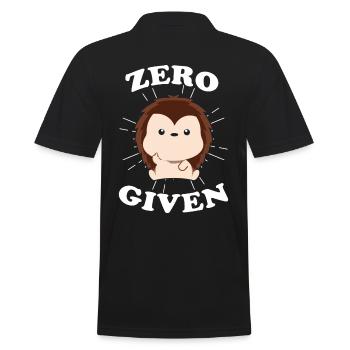 Igel Mittelfinger - Männer Poloshirt - Schwarz - Hinten - Kai (181cm)
