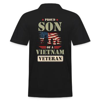 Fier fils d’un vétéran du Vietnam - Polo Homme - noir - Dos - Kai (181cm)