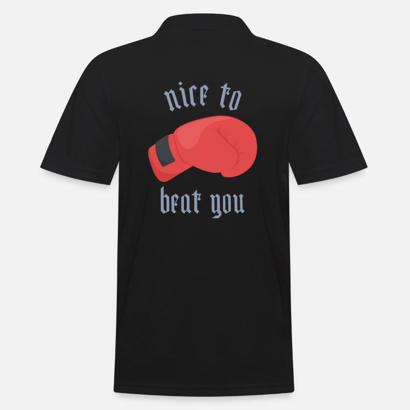 Boxer Geschenk Boxhandschuh - Männer Poloshirt - Schwarz