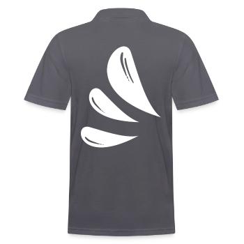 Tropfen Symbole - Männer Poloshirt - Anthrazit - Hinten - Nico (186cm)