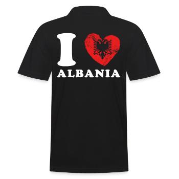Albanien J’aime l’Albanie - Polo Homme - noir - Dos - Kai (181cm)
