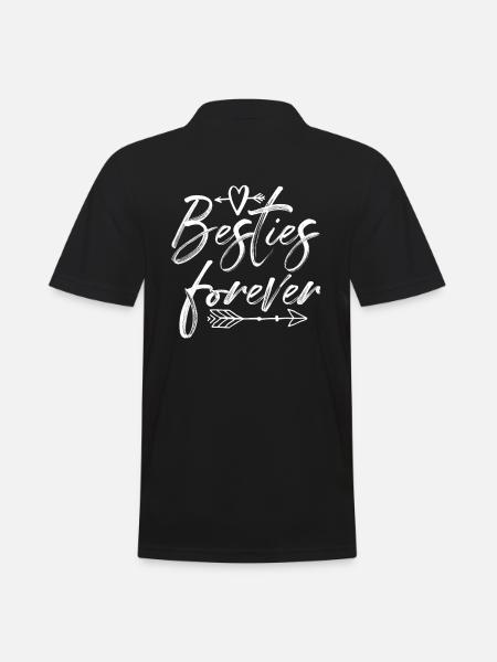 Besties forever - Men's Polo Shirt - black
