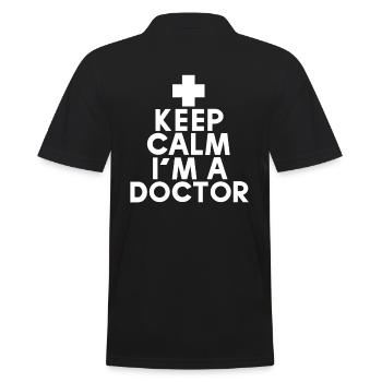 Restez calme Je suis un médecin - Polo Homme - noir - Dos - Kai (181cm)