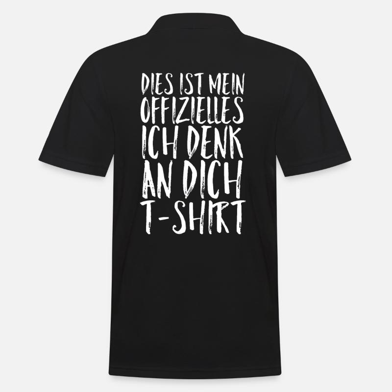 Ich denk an Dich Tshirt - Männer Poloshirt - Schwarz