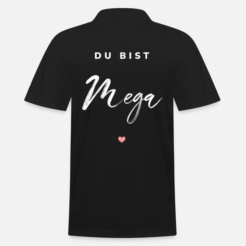 Du bist Mega - Männer Poloshirt - Schwarz