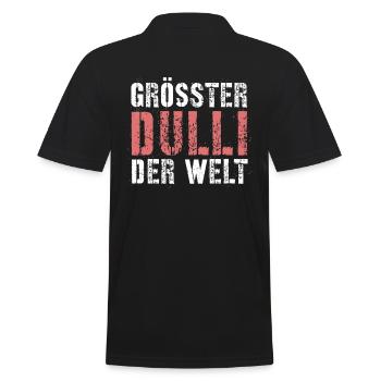 Dulli - Männer Poloshirt - Schwarz - Hinten - Kai (181cm)