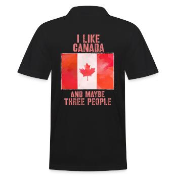 Canada - Men's Polo Shirt - black - Back - Kai (181cm)
