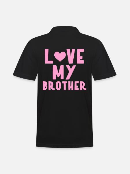 J’aime mon frère - Polo Homme - noir