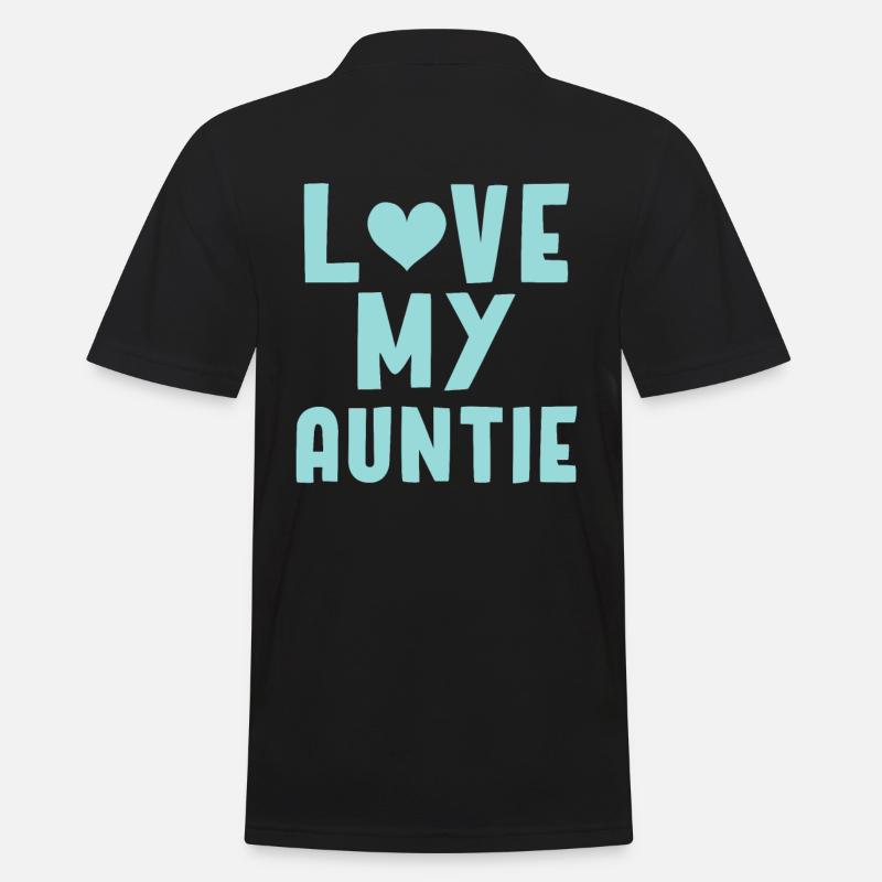 Auntie - Männer Poloshirt - Schwarz