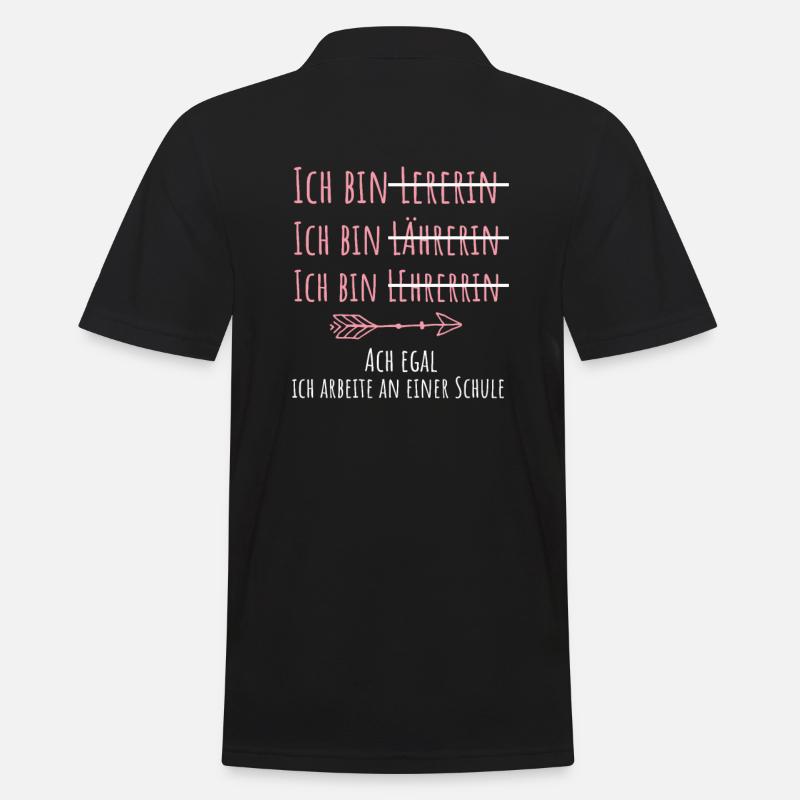 Lehrerin Geschenk lustiger Spruch - Männer Poloshirt - Schwarz