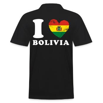 J’adore la Bolivie - Polo Homme - noir - Dos - Kai (181cm)