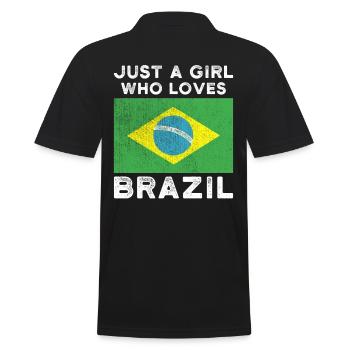 Juste une fille qui aime le Brésil - Polo Homme - noir - Dos - Kai (181cm)